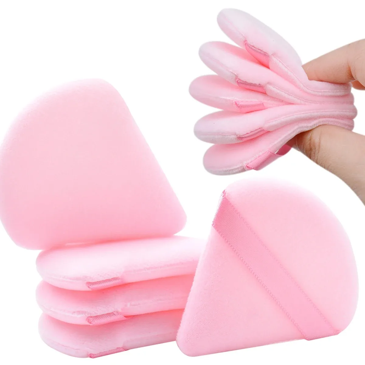 7pcs Triangle Makeup Sponges | Reusable Ultra-Soft Foundation Blender | Wet&Dry Cosmetic Puff for Liquid/Powder