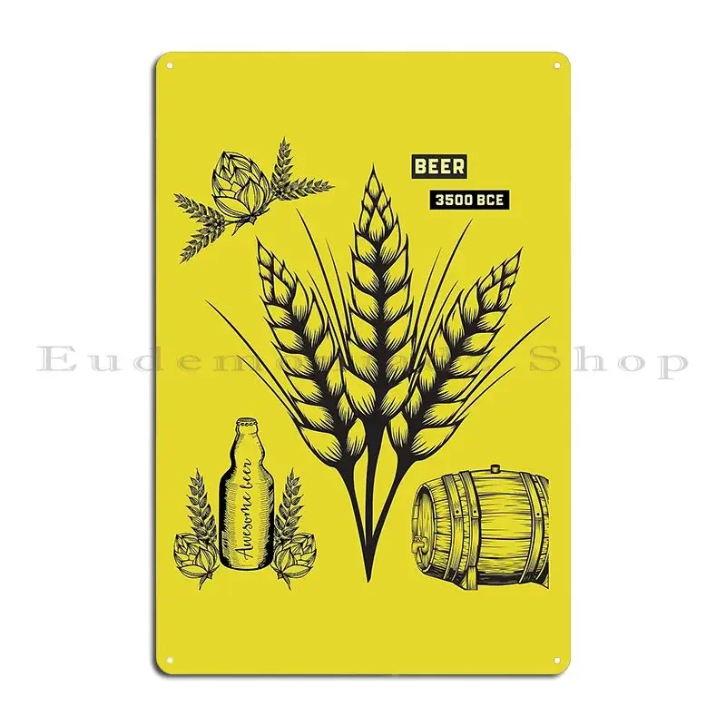 Beer Ist My Best Friend Malt Stickers Alcohol Metal Sign Mural Designs Garage Cinema Garage Tin Sign Poster
