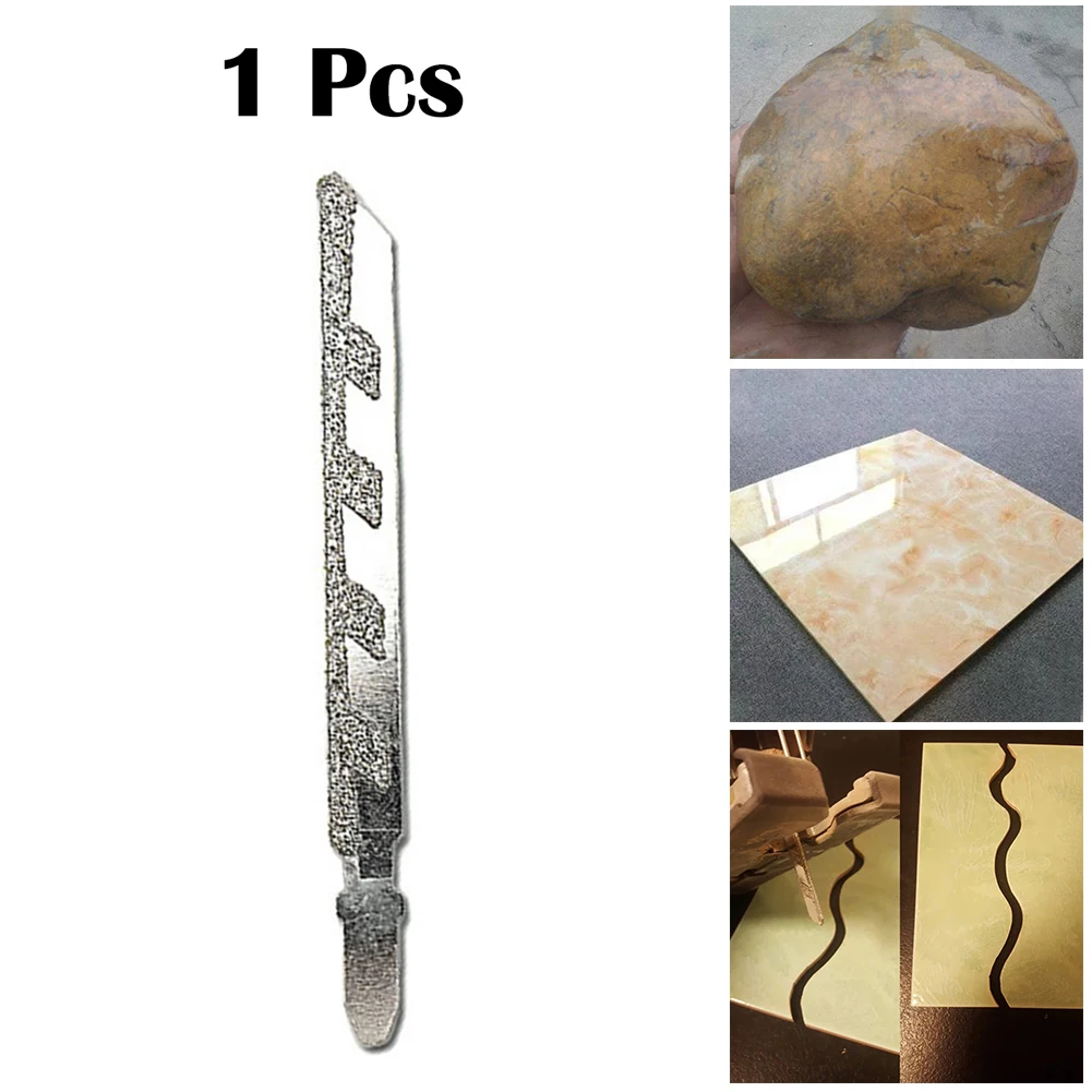 T-shank Blade Cutting Tools Diamond Coated Jigsaw Blade Silver T-shank Stone Processing Carbon Ceramic Jigsaw Blade