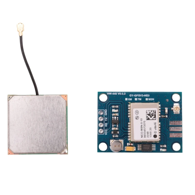 T82c venda quente-2X GY-NEO-8M novo módulo gps NEO-8M neo8mv2 com controle de vôo eeprom mwc apm2.5 antena grande para arduino