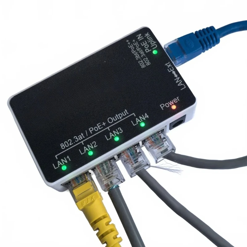 

PoE++ 90watt 5 Port Gigabit PoE Passthrough Switch PoE Extender Repeater 802.3bt