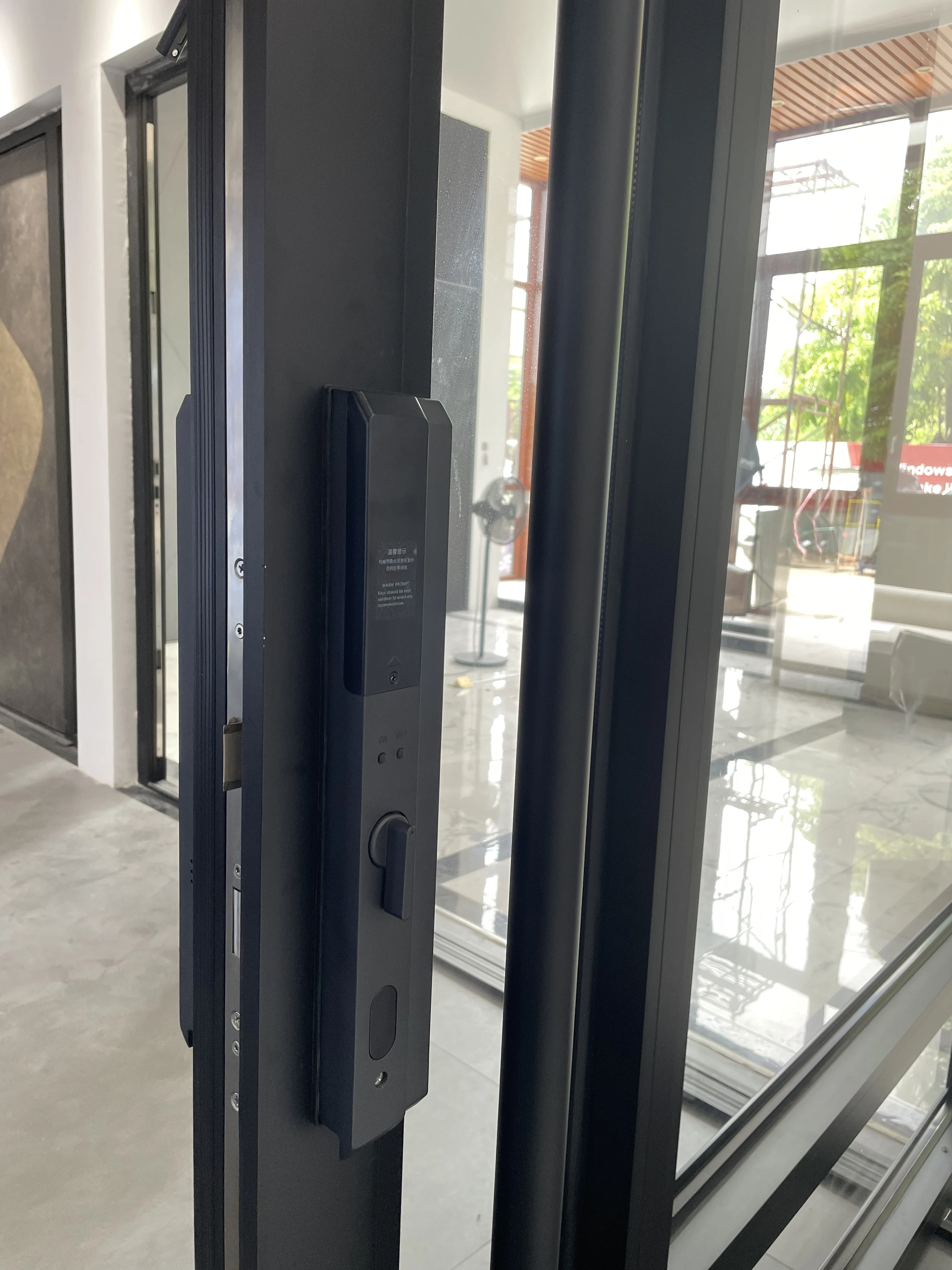 Sixinalu Pivot Door With Smart Lock Exterior Front Entry Doors Aluminum Double Glaszed Push Pull Rotating Dooe Home Decor Custom