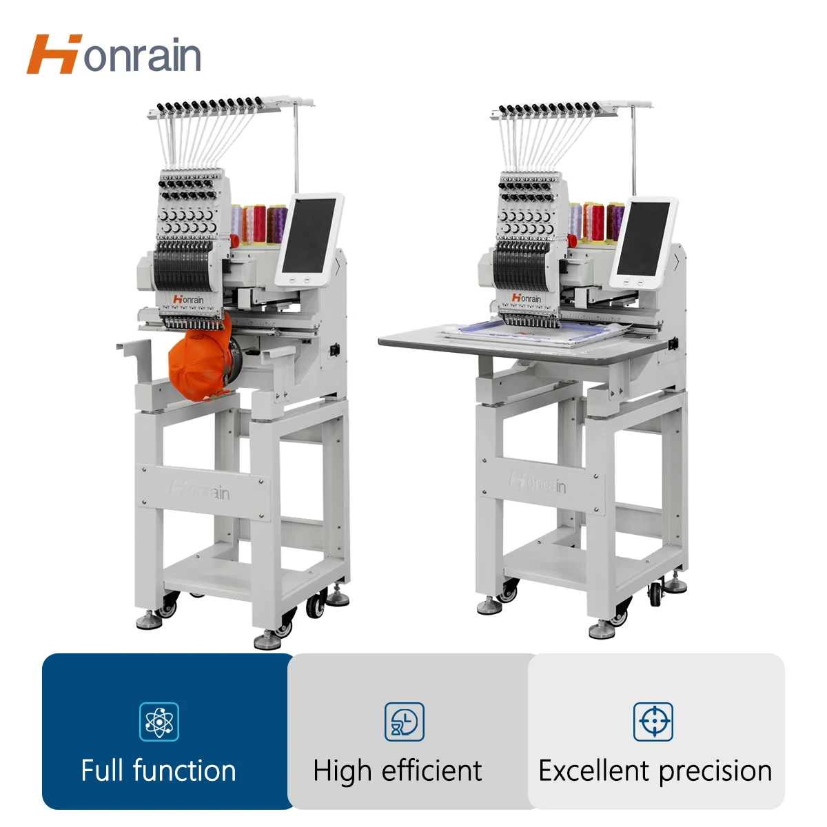 12 Needles Mini Single Head Embroidery Machine HONRAIN New For Home Use And Industrial Use Easy To Operate