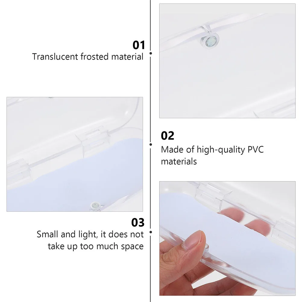 

3Pcs Glasses Storage Boxes Simple Transparent Frosted Cases Portable Spectacle Protector Lightweight Eyewear Holder