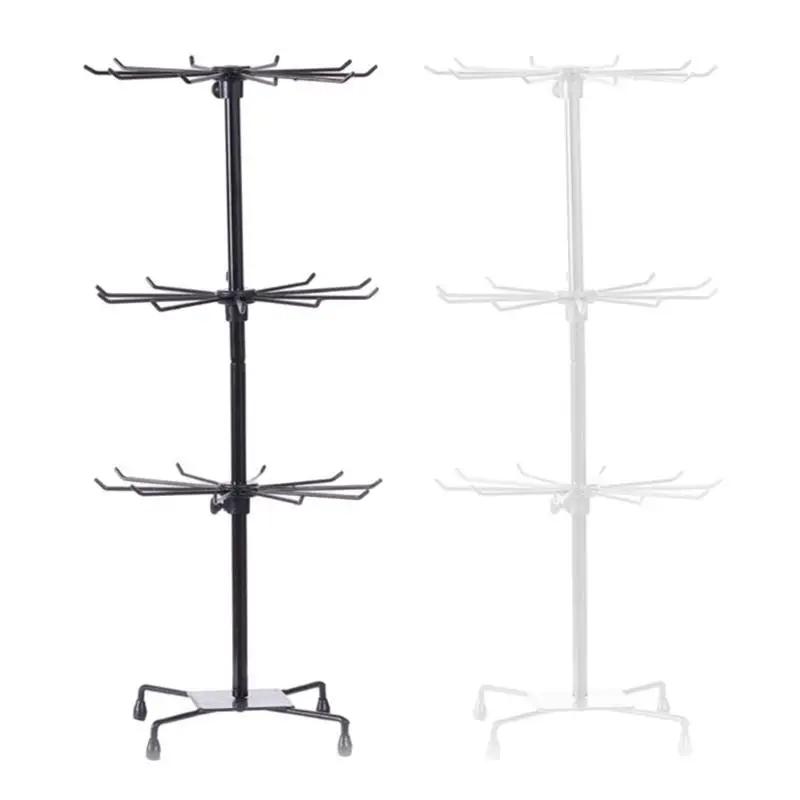 31BB Alloy Display Rack with 3 Tiers Home Storage Organizers for Scarves Hat and Jewelry Space Saving Designs for Any Setting