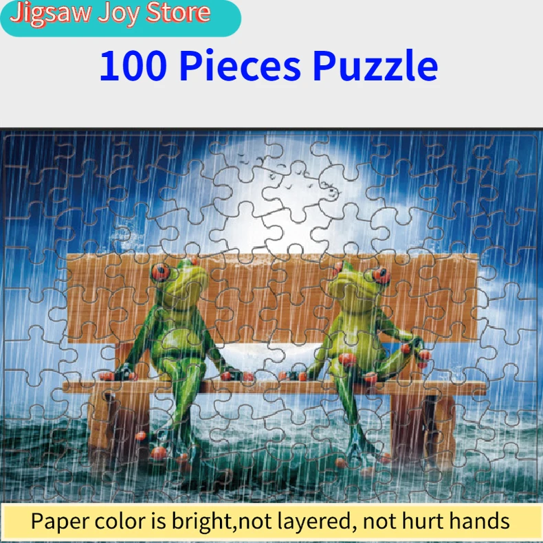 

Пазл-головоломка на 100 элементов: Мультяшные животные. Развивающая игрушка-антистресс для взрослых и детей. Образовательный подарок.