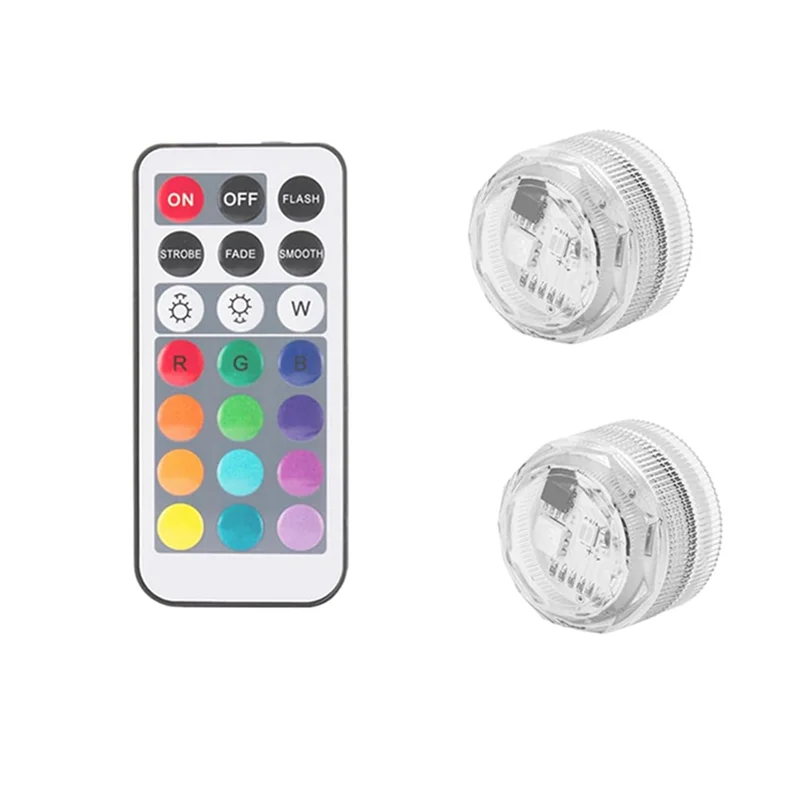 

M11K-2 Pack LED Lights For Ninja Slushi FS301/FS300 For Slushi Machine Accessories 13 Colors & 4 Modes -Bottle Cap-Sized Design