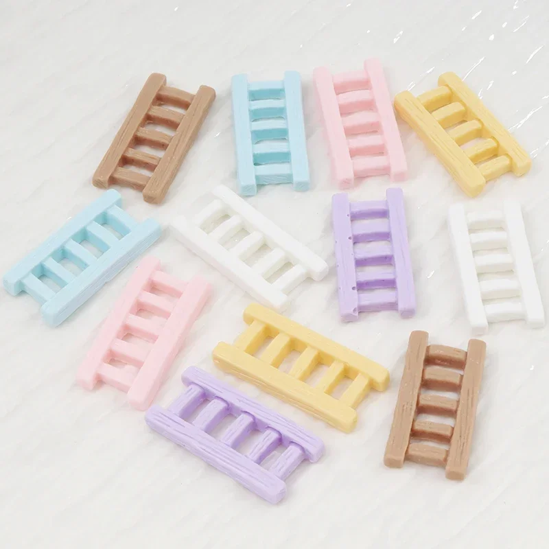 10/100PCS Shiny Ladder Series Resin Flatback Cabochons for Hairpin Scrapbooking DIY Hair Clips Craft Decoration Accessories