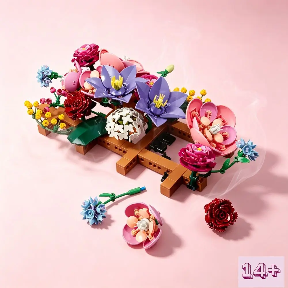 

2026 Spot 879Pcs Plant Series Building Blocks Ornament Flower Stand Set Compatible With 11503 Birthday Gift For Friends