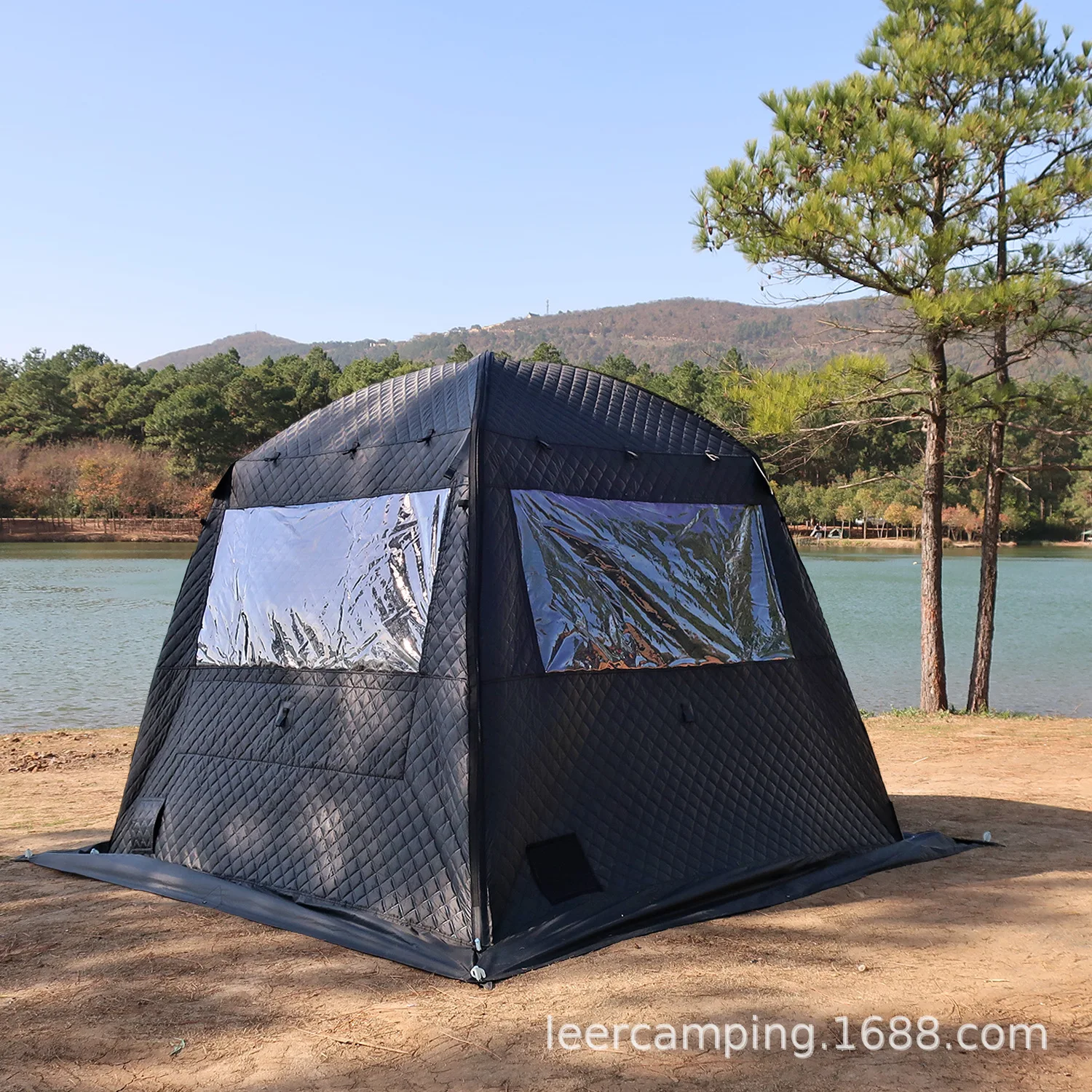 Cold protection winter outdoor tent wood stove sauna tent built aluminum pole thickened winter fishing insulation tent