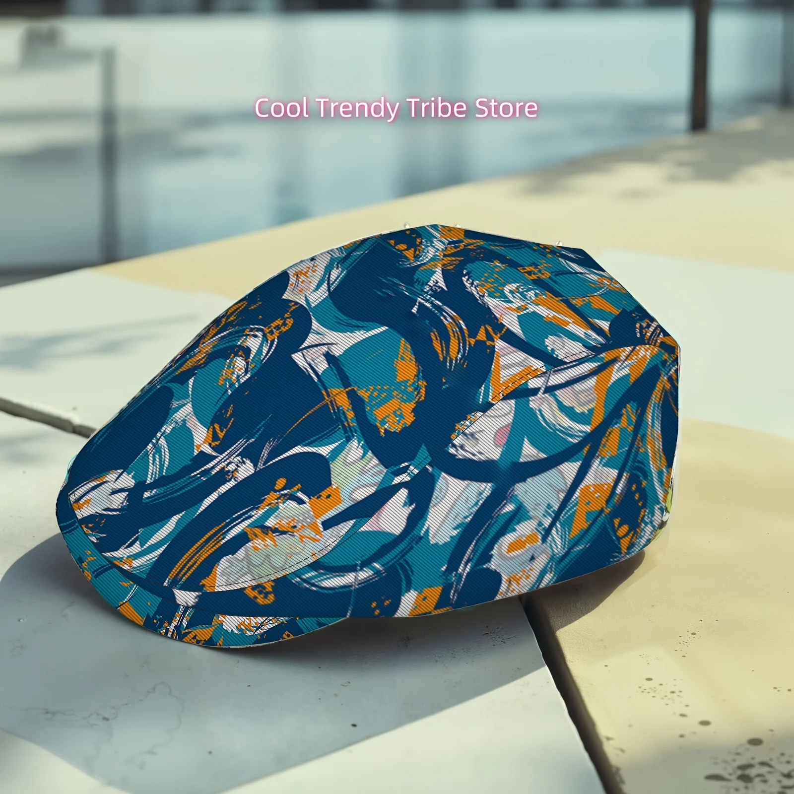 1pc Black & Swirl Beret, Intricate Line Art Print Hat Fashionable Summer Sun Hat, Lightweight And Breathable, Versatile for Vari
