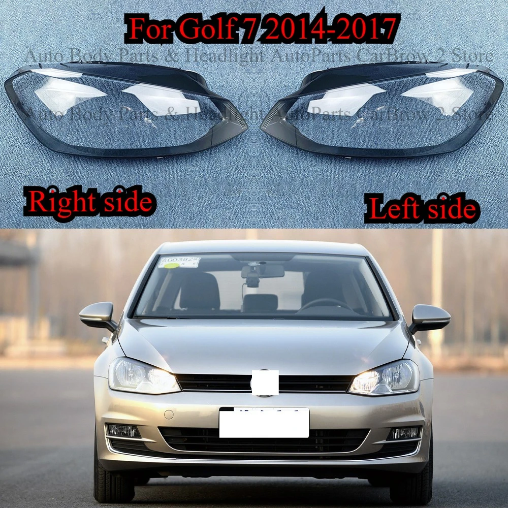Headlight Lens Cover Transparent Headlamp Lampshade Fit For VW Golf VII Mk7 2014-2017 Golf GTI R Mk7.5 VIIFacelift 2017-2020