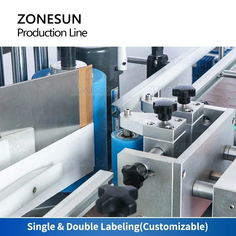 ZONESUN ZS-RPCL1 Linea di etichettatura per tappatura di riempimento automatico di pasta per bottiglie rotonde di marmellata di salsa con sistema servomotore