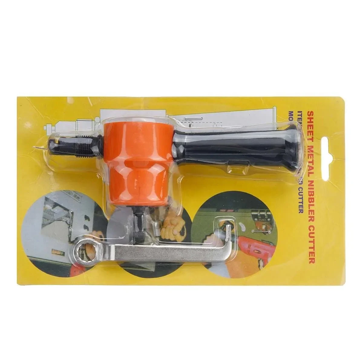Imagem -06 - Dupla Cabeçada Sheet Metal Nibbler Tesouras de Perfuração Elétrica Iron Saw Ferramenta de Corte Broca Acessório Deburring Tool Snips