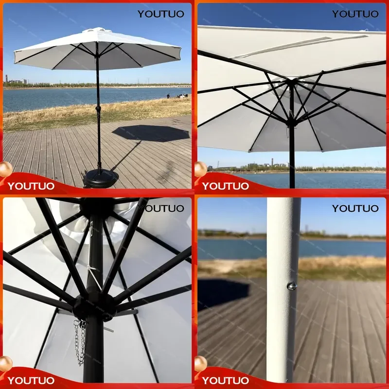 for Heavy Duty Modern Beach Umbrella 1pcs Commercial Parasol for Garden Patio Market Outdoor Furniture 1.35m Radii for Hotels