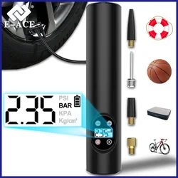 Car Air Pump Portable Mini Self Propelled Electric Tire Pump Air Pump Handheld Wireless Digital Display Car Tire Inflator Pump