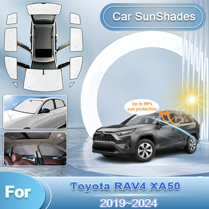 

Автомобильный солнцезащитный козырек для Toyota RAV4 2023, аксессуары 2019~2024 XA50, выдвижной отражатель для защиты от ультрафиолета, солнцезащитный козырек, серебристый, потертый