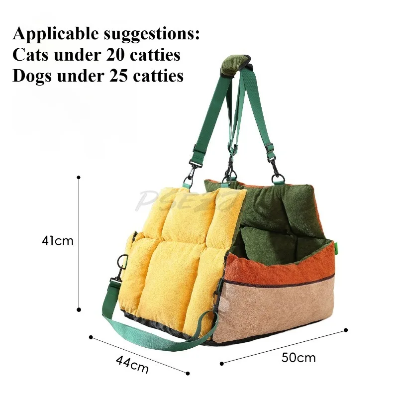 Pet Car Bed Outdoor Gadget Small and Medium-sized Dog Cat Safety Seat Belt Buckle Portable Dog Bed