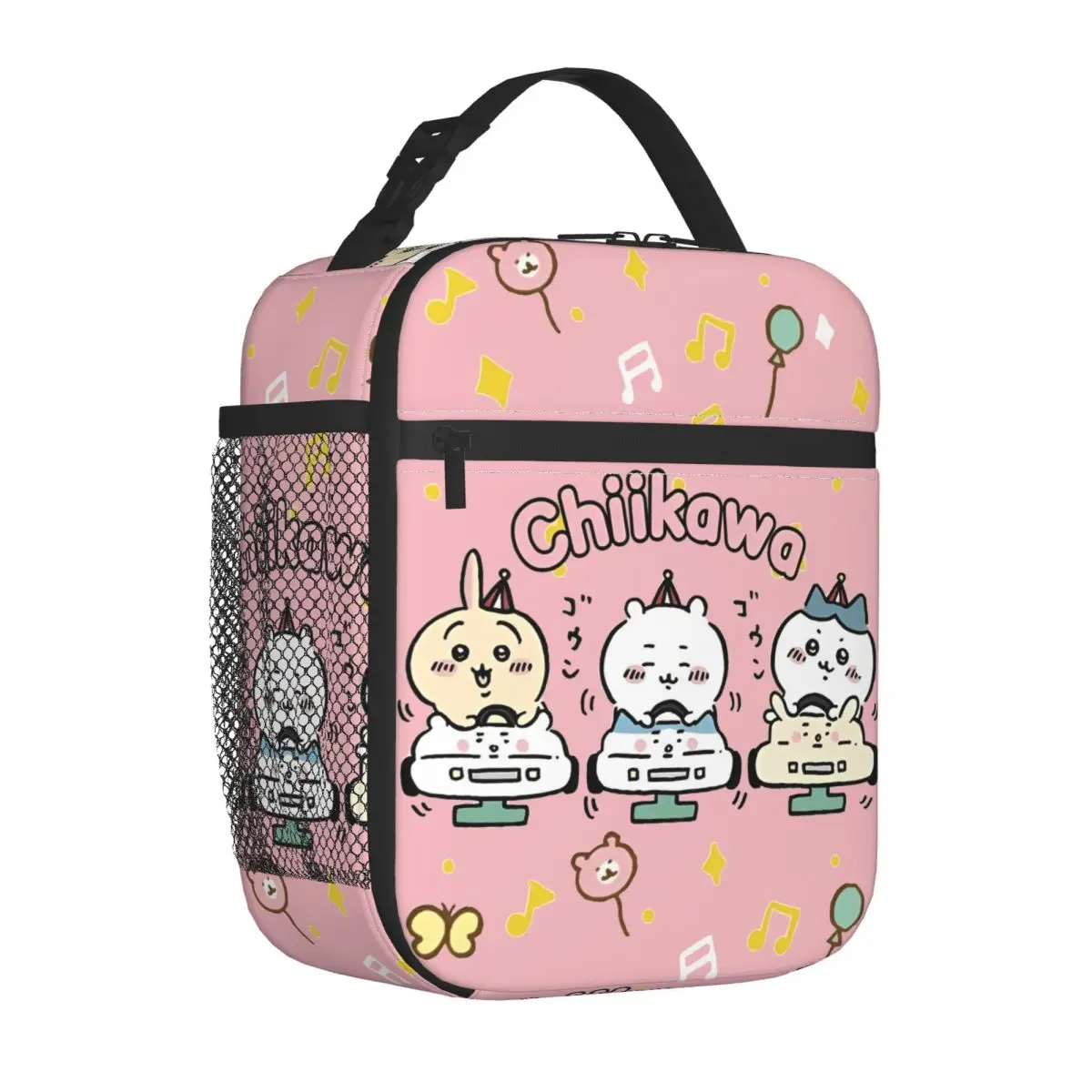 

Happy Cartoon Chiikawa Insulated Lunch Bags Portable Reusable Cooler Bag Tote Lunch Box College Travel Girl Boy