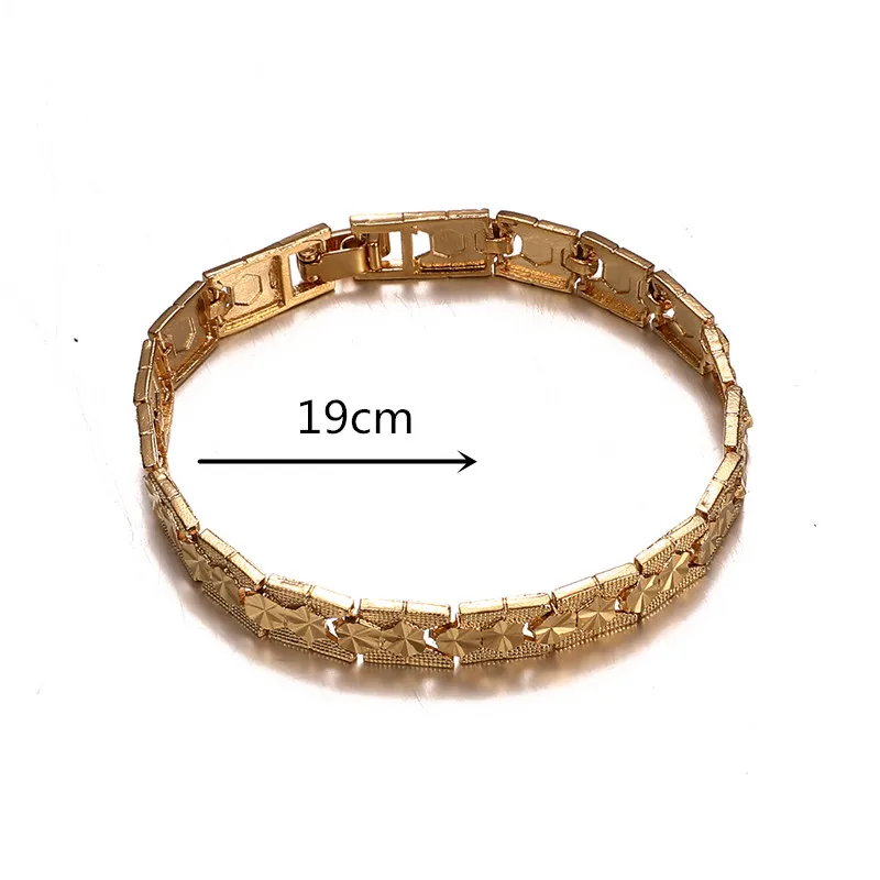 Men Bracelet Gold Color African Wide Bangle for Women Hand Chain Jewelry Ethiopian Arab