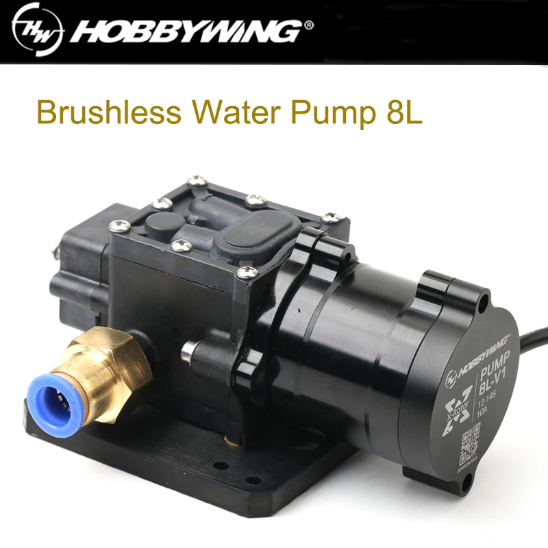 Hobbywing Combo Pump 8L Brushless Water Pump 10A 14S V1 Sprayer Diaphragm Pump for Plant Agriculture UAV Drone