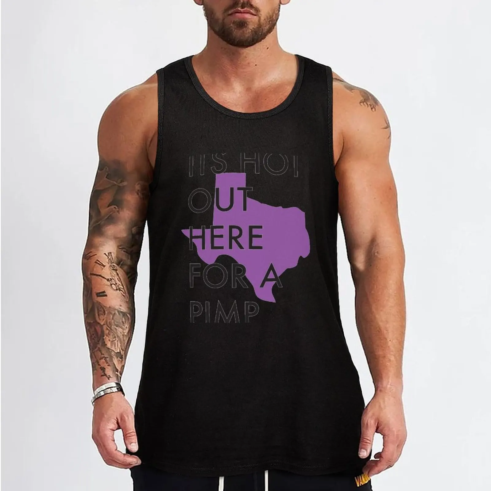 Texas Purp Tank Top basketball sports suits Men's gym articles