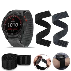 Correa de nailon con bucle de gancho, pulsera Compatible con Garmin Fenix 6 6X Pro 5X 5 Plus 945, 26mm, 22mm, 20mm