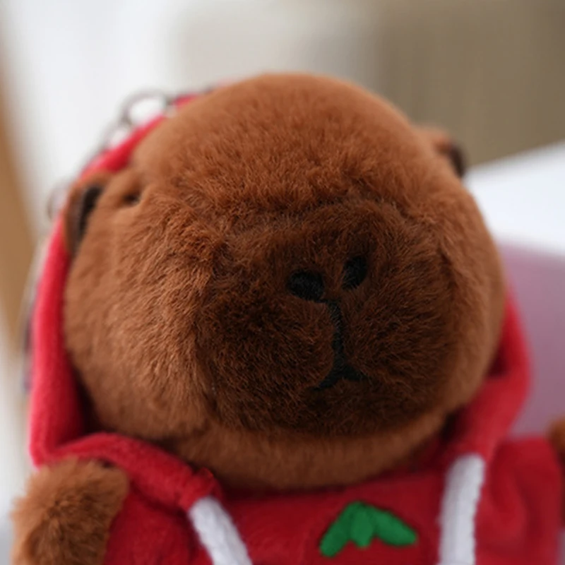 Simpatico cartone animato Capibara Peluche Ciondolo Kapila Portachiavi Borsa Ornamenti appesi Decorazioni per il desktop dell'auto Bambola morbida per tutte le età