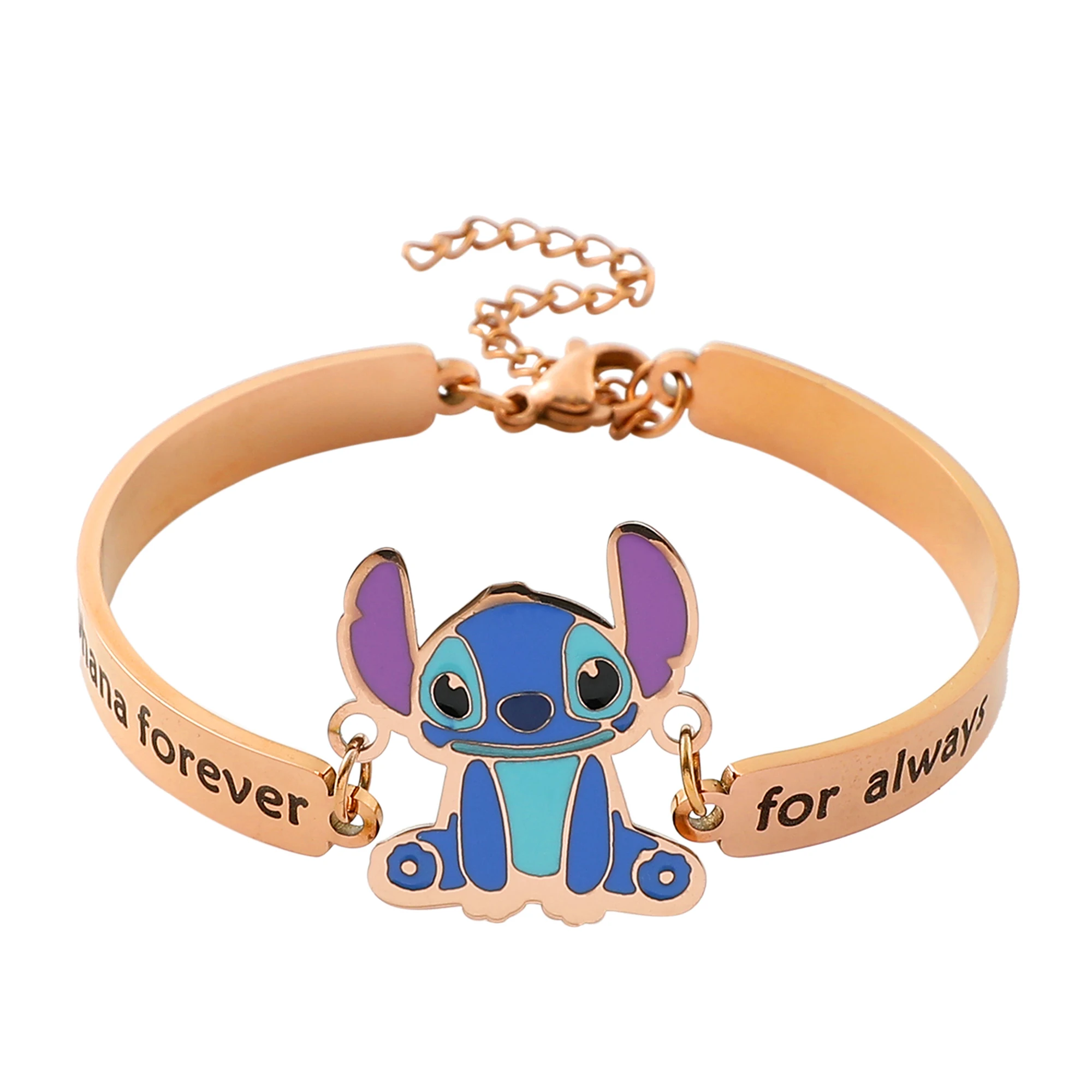 Disney Lilo & Stitch Stainless Steel Lettering Link Chain for Women and Men, Party Accessories, Wholesale