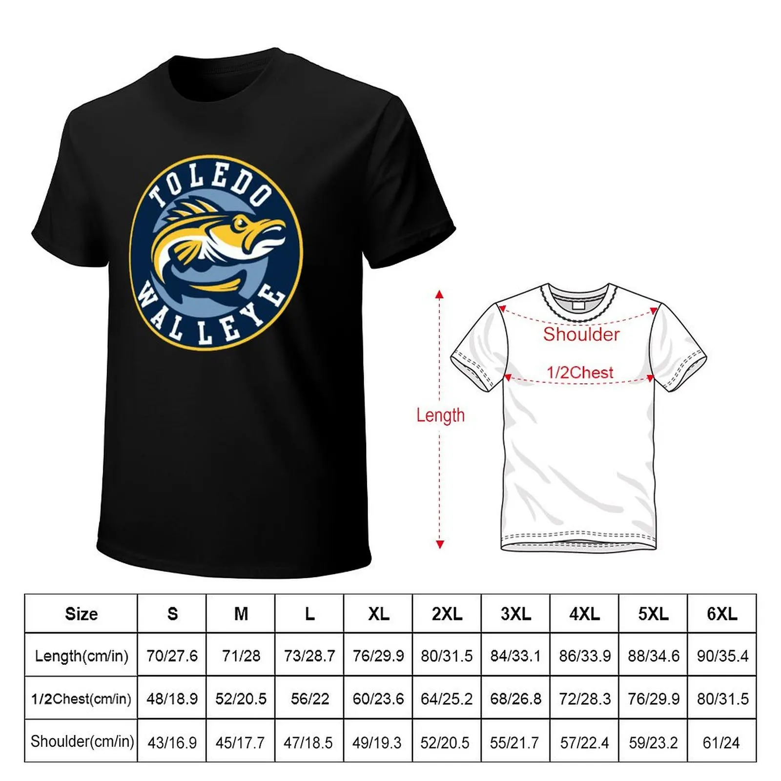 TOLEDO WALLEYE T-Shirt street wear vintage graphic tee anime figures plain black t shirts men