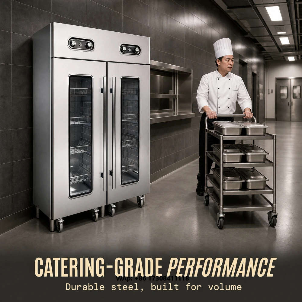 Factory High Quality Commercial Mobile Cart-Type High-Temperature Disinfection Cabinet Sterilizer for Hotel and Restaurant
