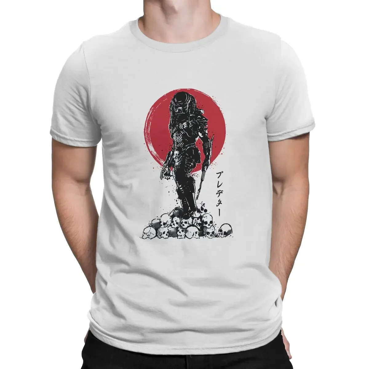 Мужская Уличная одежда, блузы, футболка из полиэстера для мужчин, пришельцы против Хищника Yautja Hunter Sumi-E harajuku, графические футболки, забавная