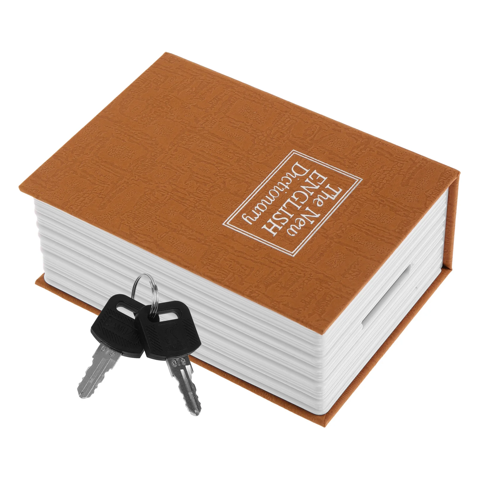 

Simulated Book Safe Piggy Bank Coffee Color Cash Storage Boxes Children Money Coin Locker Mini Bins Decorative Pot