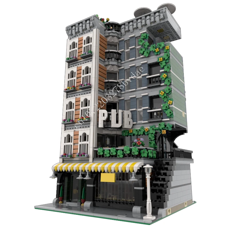 

5024PCS PUB house modular MOC streetview Puzzles Sets Architecture Creative Assembly Christmas Birthday Toys Gifts for Kids Ages