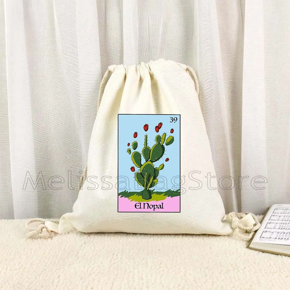 O coração asteca estrela guarda-chuva melancia rosa mexicano loteria bingo cartão arte sacos de cordão mochila de futebol saco de corda