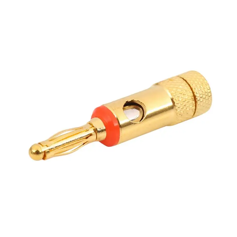 N36R-Gold Plated Banana Plugs 10 Red 10 Black 4Mm 20 Pcs LL68-4BP1