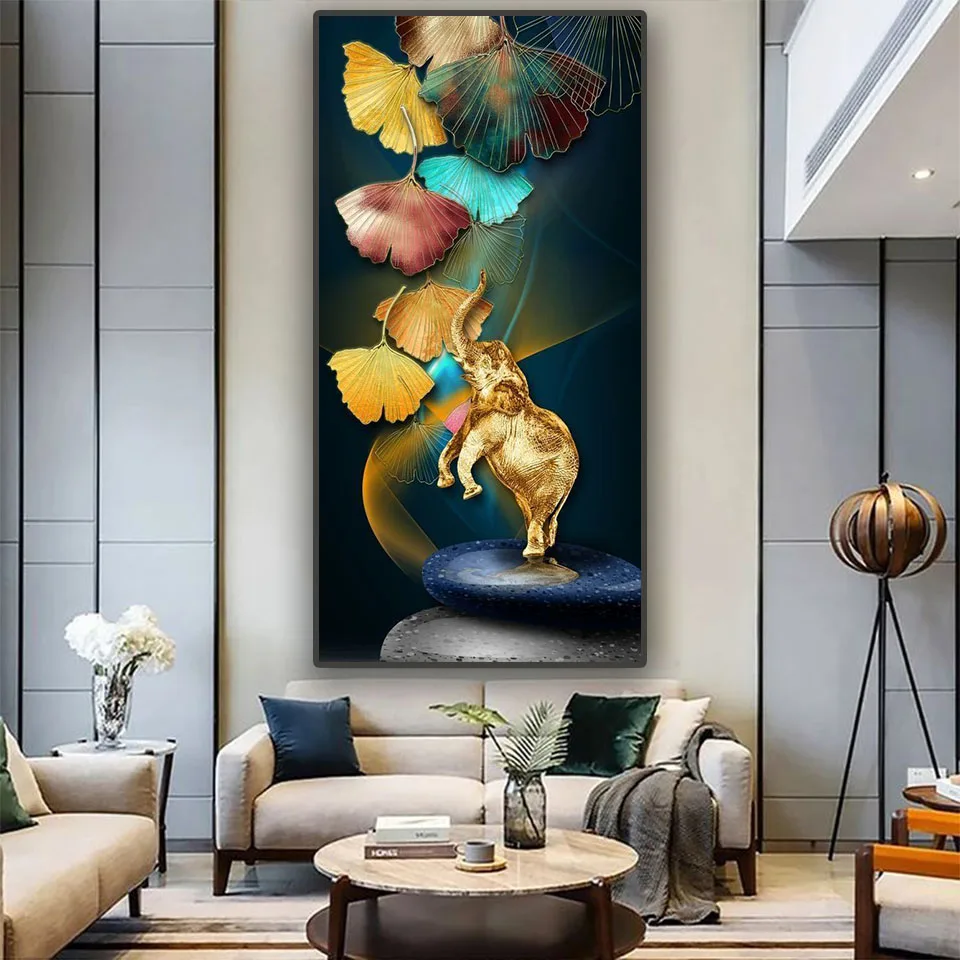 

Diamond Painting Art DIY Large Size Ginkgo Leaf Full Diamond Mosaic 100% 5D Full Square Round Rhinestone Wall Home Decoration