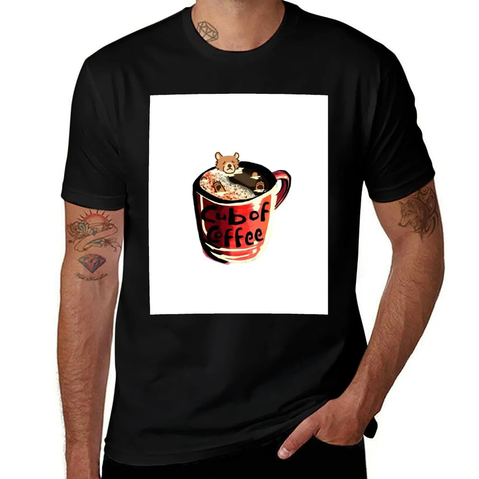 Cub of Coffe T-Shirt All Match Print Short Sleeve Top T-Shirt