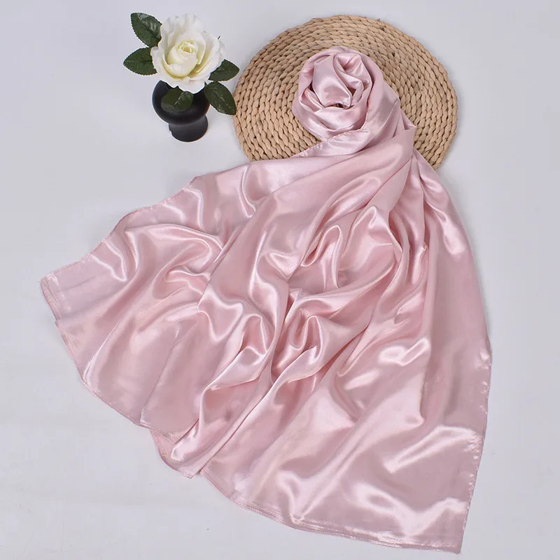 90 cm Seide Schal Schal Headwraps Für Frau Mode Vier Jahreszeiten Haar Zubehör Hijab Foulard Bandana Femme Kopftuch – Detail 16