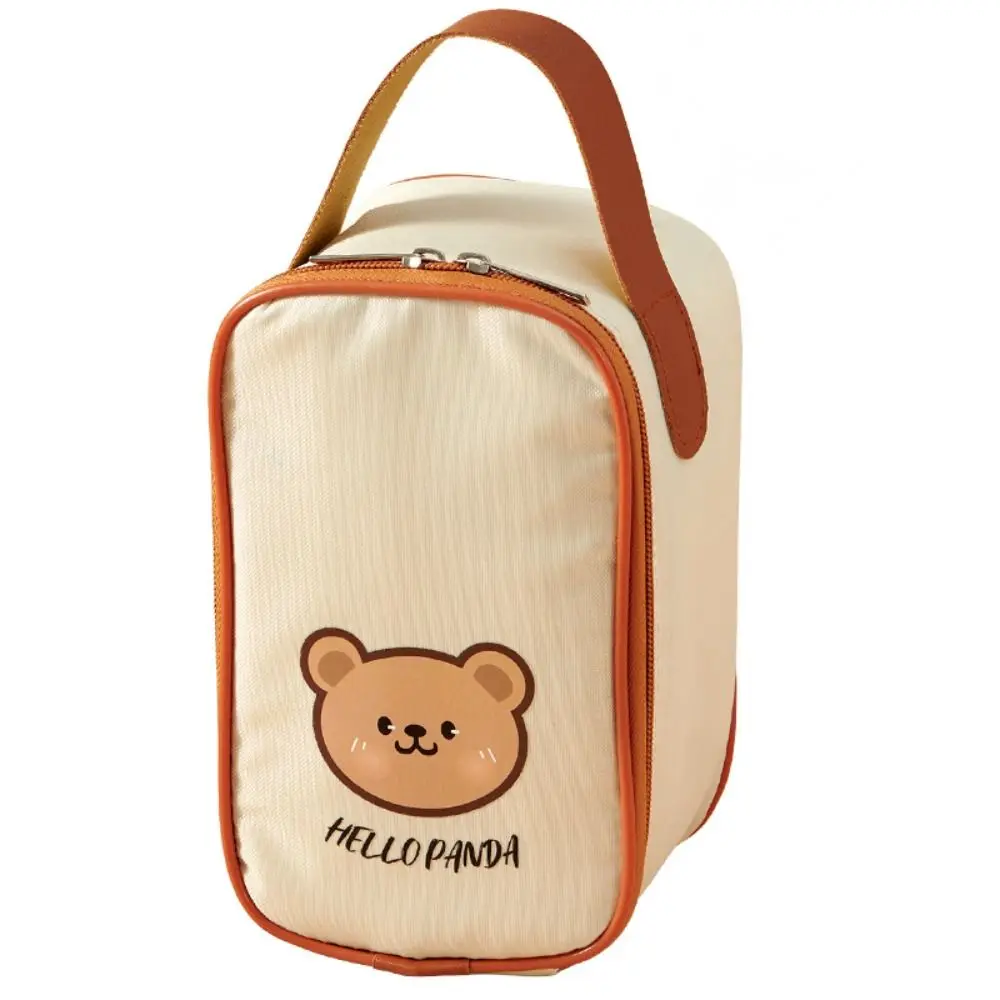 حقيبة غداء معزولة محمولة على شكل دب لطيف حقيبة تبريد ذات سعة كبيرة مقاومة للماء حقيبة حاوية طعام حرارية للطلاب البالغين