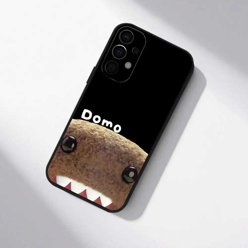 حافظة هاتف لطيفة D-Domo-kun_S لهاتف سامسونج S25، S24، S21، S22، S23، S30، Ultra، S20، Plus، Fe، Lite، 5G غطاء أسود
