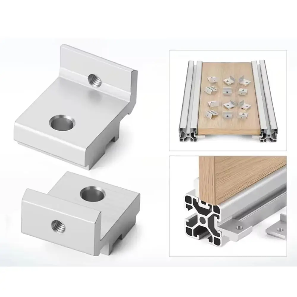 Durable High Strength Aluminum Profile Accessories Stable Support DIY Support Fixture Corner Bracket Shelf Bracket