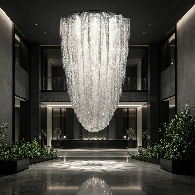 

Hotel Lobby Crystal Lights, Villa Polygonal Living Room Lights, Staircase Decorative Lights, Fashionable LED Restaurant Lights
