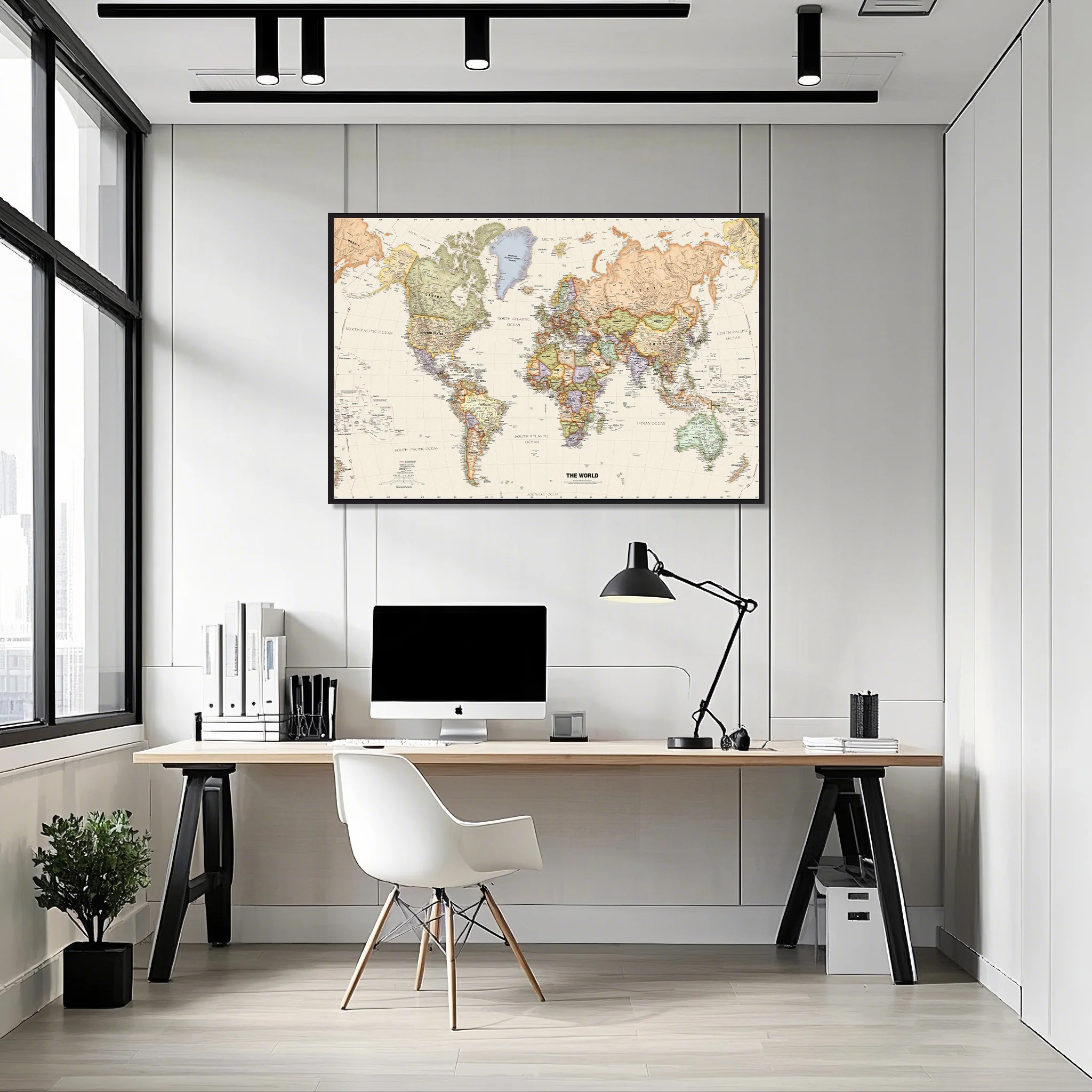 Non-woven Opvouwbare Kaart Retro 150*100 cm Muur Wereldkaart Educatief Poster Foto Schilderen Decor Art Woonkamer kantoorbenodigdheden