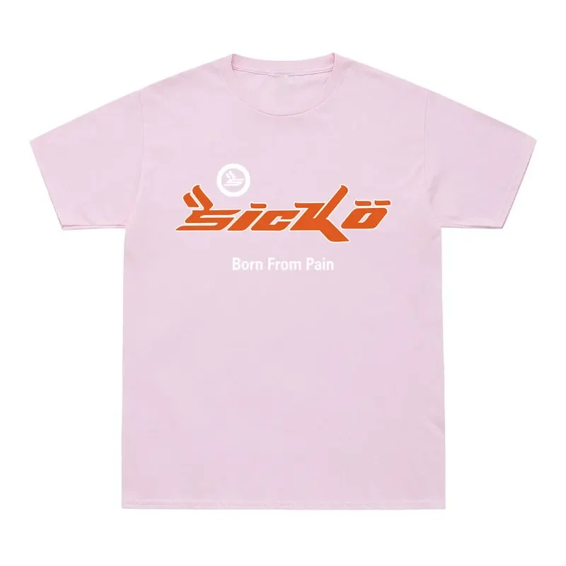 2023 New Arrivals SICKO Born From Pain T Shirt 100% Cotton T-Shirt SICKO Hip Hop Tee Shirt O-Neck Street wear Kanye West Tops