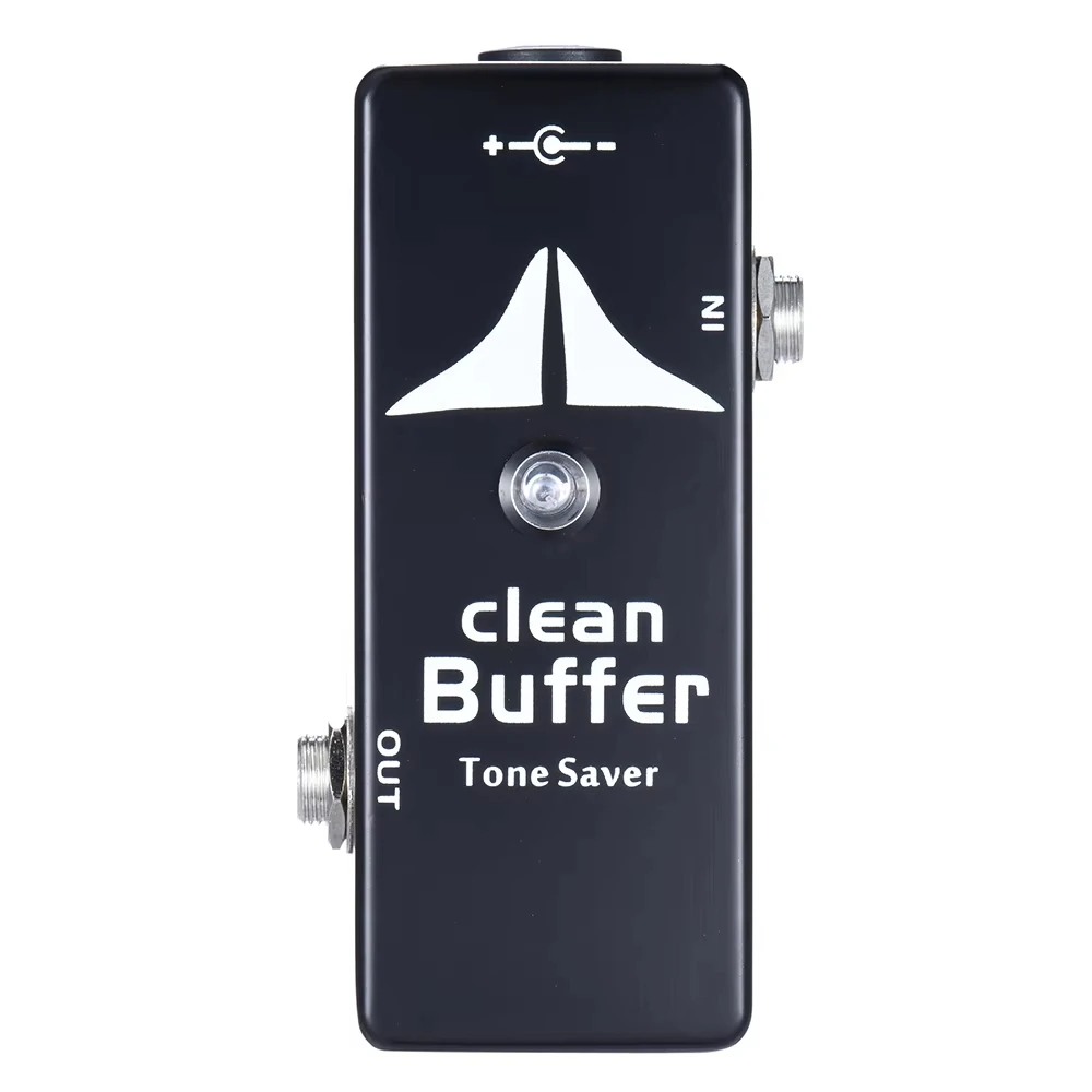 Moskyaudio Little Black Buffer Clean Buffer Guitar Effects Pedal Signal Integrity Maintaining Mix Control Use 9V Adapter