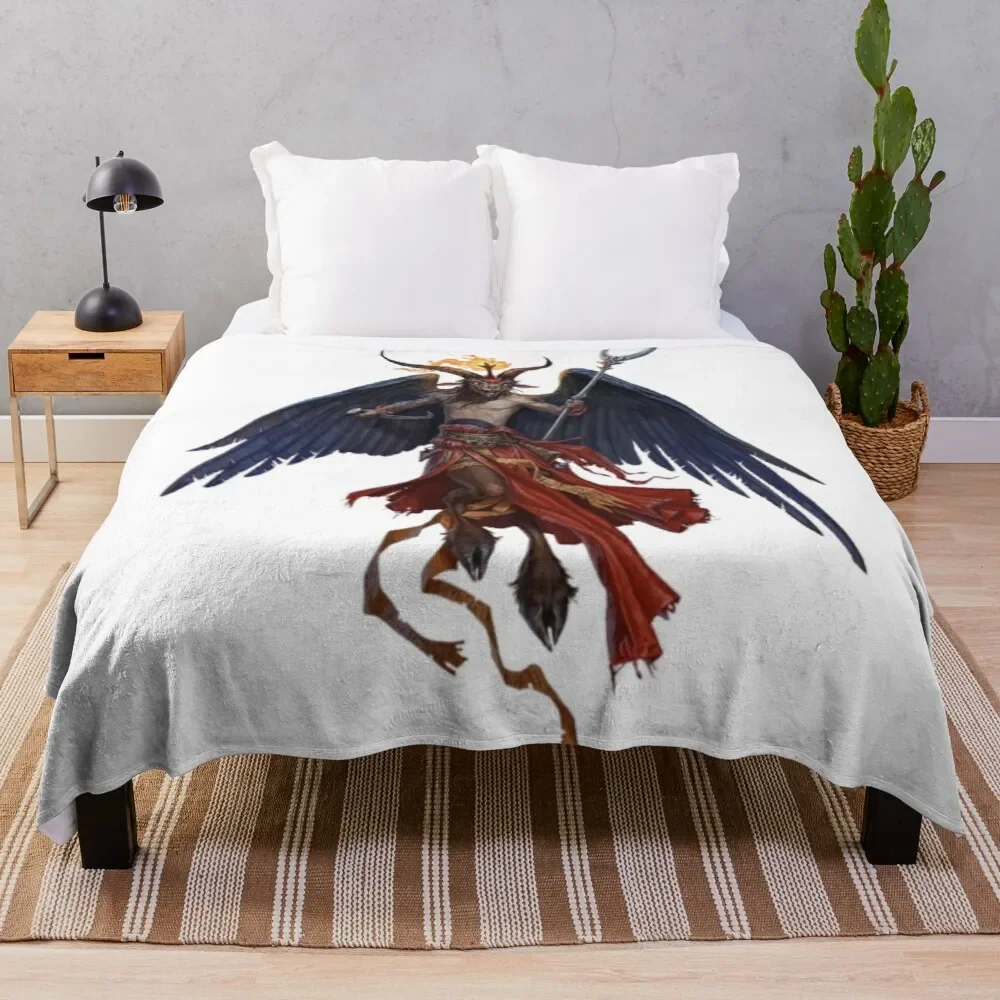 Baphomet coperta da tiro, morbida soffice coperta in pile Sherpa Premium adatta per divano sedia letto ufficio viaggiare campeggio regalo regina