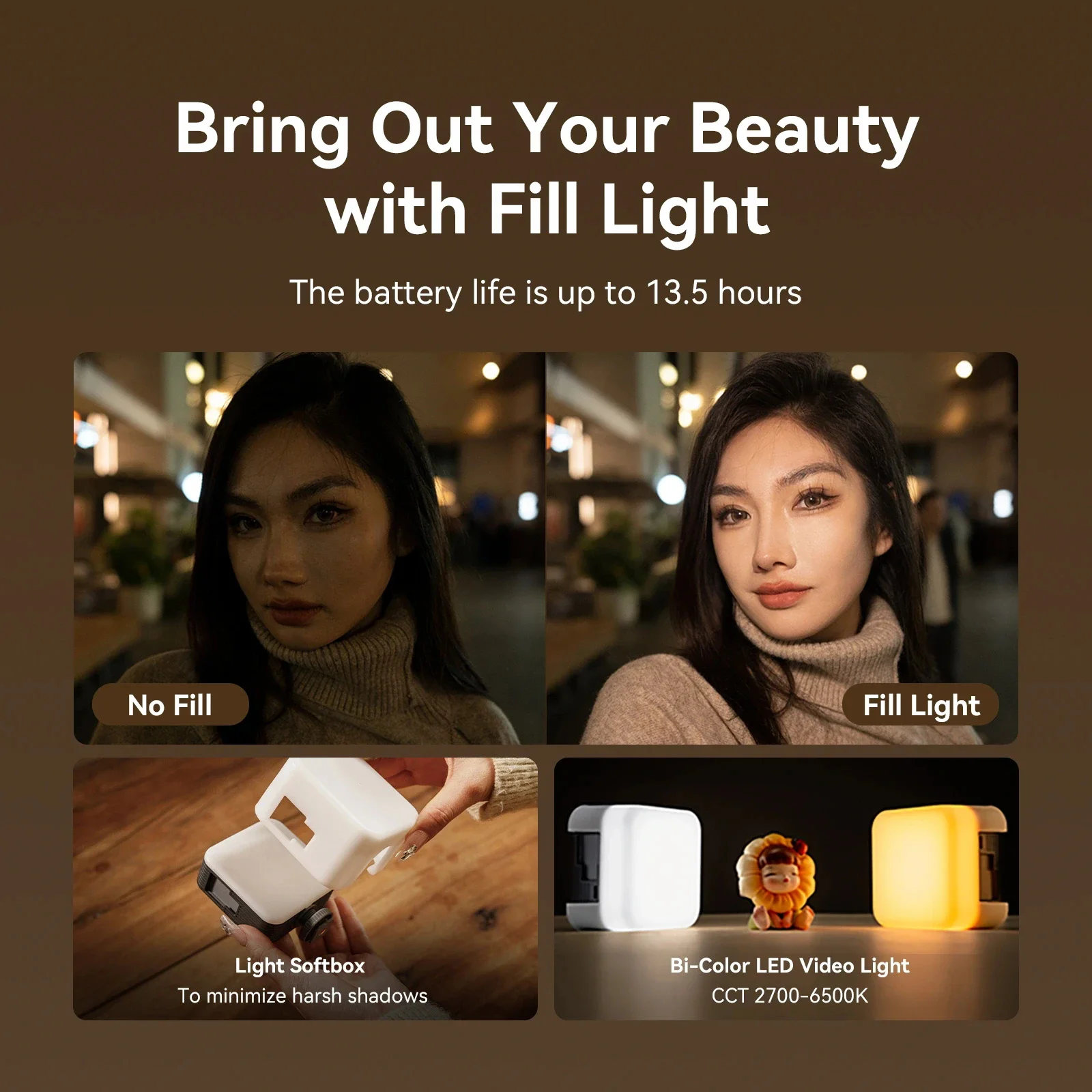 Smartphone Vlogging Kit for iPhone Android with Tripod LED Light SoftBox Advanced Vlog kit for TikTok Live Stream Video YouTube