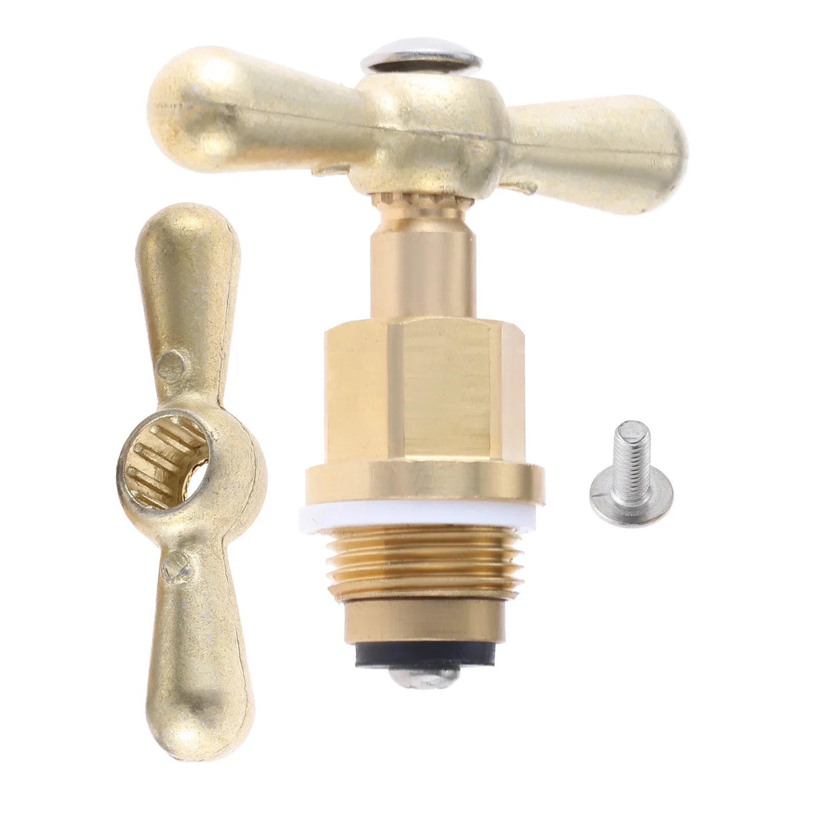 1set PK1100 Brass Globe Valve Stem & Bonnet & 2 Handles for Arrowhead Hose Bibs, Boiler Drains, Sill Faucets Replace PP806-15