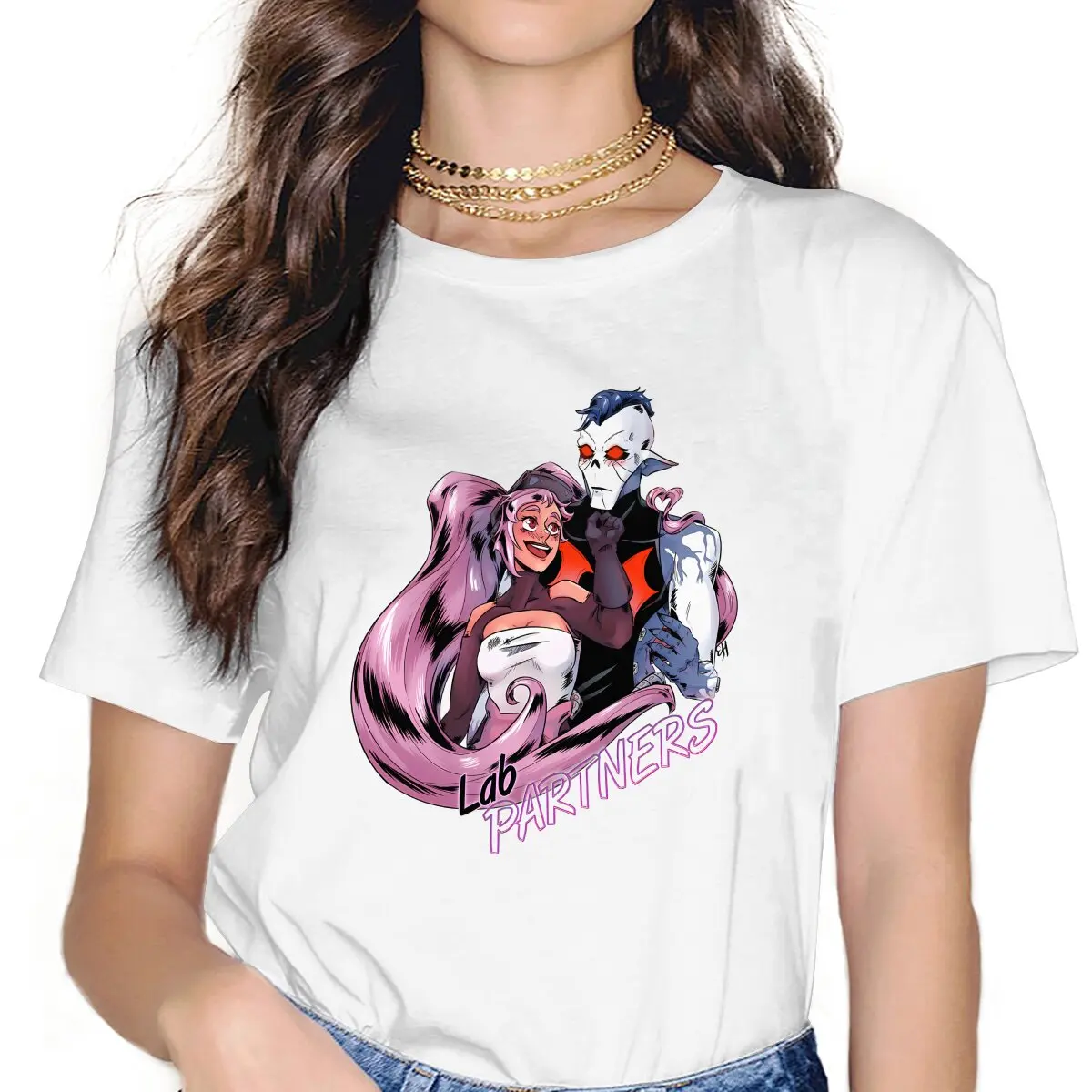 She-Ra Princess of Power Girls T Shirt Lab Partners Female Tops Polyester Harajuku Funny Y2k Tees Ladies Tshirt